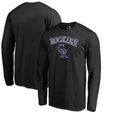 Colorado Rockies Team Lockup Long Sleeve T-Shirt - Black - MLB Online