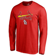St. Louis Cardinals Team Lockup Long Sleeve T-Shirt - Red - MLB Online