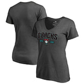 Arizona Diamondbacks Women's Hometown Collection Snakeskin V-Neck T-Shirt - Heathered Gray - MLB Discount