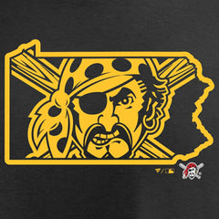 Pittsburgh Pirates Hometown Collection Bucco State Long Sleeve T-Shirt - Black - MLB Sale