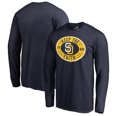 San Diego Padres Hometown Collection Keep the Faith Long Sleeve T-Shirt - Navy - MLB Discount