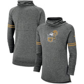 Nike New Orleans Saints Women's Historic Marks Long Sleeve Tri-Blend Funnel Sweatshirt Black