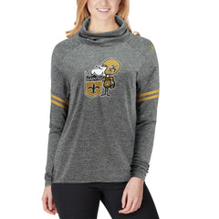 Nike New Orleans Saints Women's Historic Marks Long Sleeve Tri-Blend Funnel Sweatshirt Black