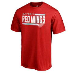 Detroit Red Wings Iconic Collection On Side Stripe T-Shirt - Red - NHL 2999577