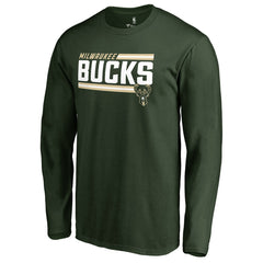 Milwaukee Bucks Onside Stripe Long Sleeve T-Shirt Hunter Green