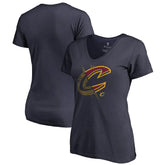 Cleveland Cavaliers Women's X-Ray Slim Fit V-Neck T-Shirt Navy