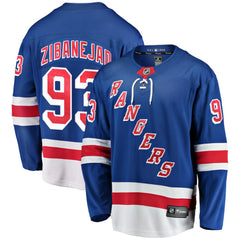 Mika Zibanejad New York Rangers Fanatics Home Breakaway Player Jersey - Blue - NHL 3005972