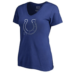 Indianapolis Colts Women's X-Ray Slim Fit V-Neck T-Shirt Royal