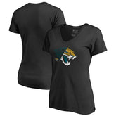Jacksonville Jaguars Women's X-Ray Slim Fit V-Neck T-Shirt Black