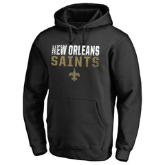 New Orleans Saints Iconic Collection Fade Out Pullover Hoodie Black