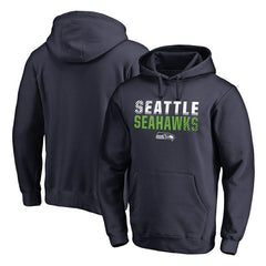 Seattle Seahawks Iconic Collection Fade Out Pullover Hoodie College Navy