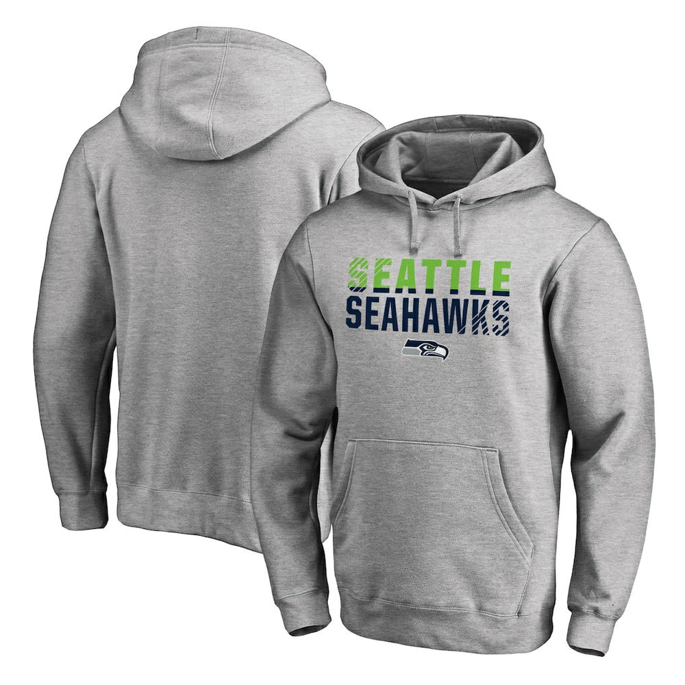 Seattle Seahawks Iconic Collection Fade Out Pullover Hoodie Ash