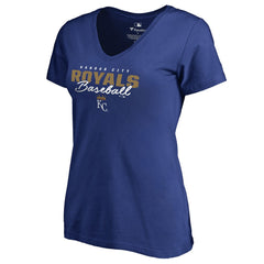 Kansas City Royals Women's Script Assist V-Neck T-Shirt - Royal - MLB Online
