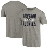 Colorado Rockies Cooperstown Collection Antique Stack Tri-Blend T-Shirt - Gray - MLB Online