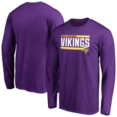 Minnesota Vikings Iconic Collection On Side Stripe Long Sleeve T-Shirt Purple