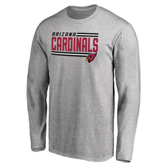 Arizona Cardinals Iconic Collection On Side Stripe Long Sleeve T-Shirt Ash