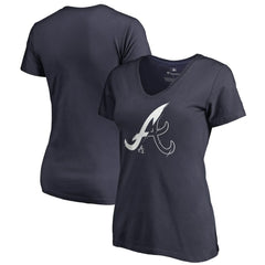 Atlanta Braves Women's X-Ray V-Neck T-Shirt - Navy - MLB Online