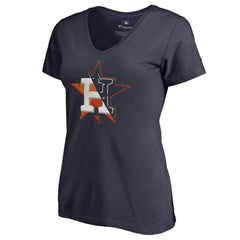 Houston Astros Women's X-Ray V-Neck T-Shirt - Navy - MLB Sale