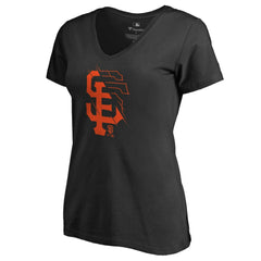 San Francisco Giants Women's X-Ray V-Neck T-Shirt - Black - MLB Discount
