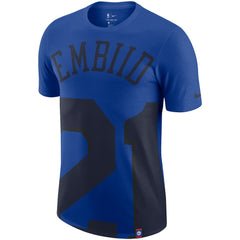Joel Embiid Philadelphia 76ers Oversized Name & Number T-Shirt Royal | Nike Near Me