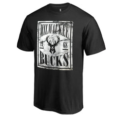 Milwaukee Bucks Black Court Vision T-Shirt