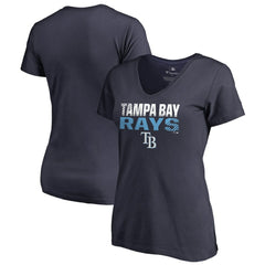 Tampa Bay Rays Women's Fade Out V-Neck T-Shirt - Navy - MLB Online