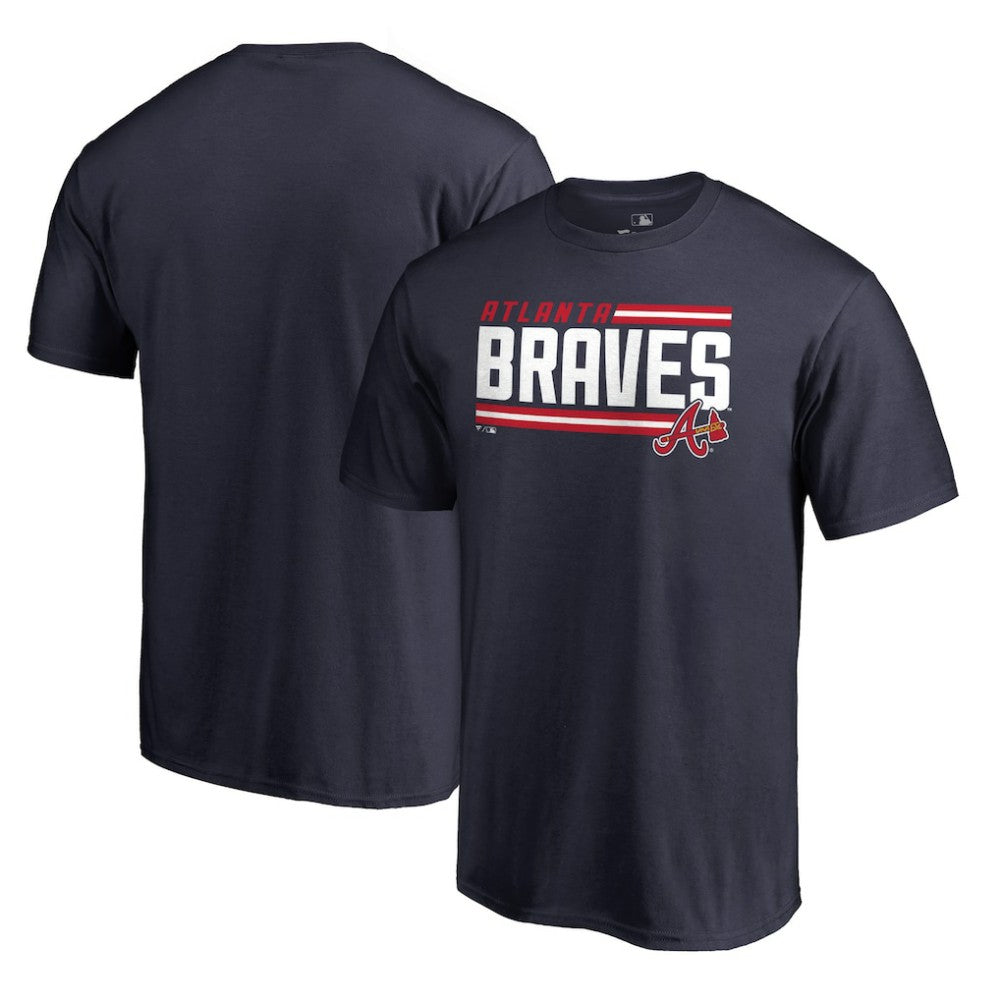 Atlanta Braves Onside Stripe T-Shirt - Navy - MLB Lifestyle