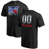 New York Rangers Personalized Midnight Mascot T-Shirt - Black - NHL 3025235