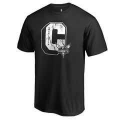 Charlotte Hornets Letterman T-Shirt Black