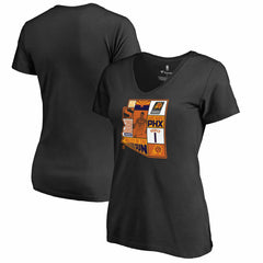 Devin Booker Phoenix Suns Women's Player State V-Neck T-Shirt Black
