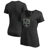 Los Angeles Kings Women's Lovely V-Neck T-Shirt - Black - NHL 3074450