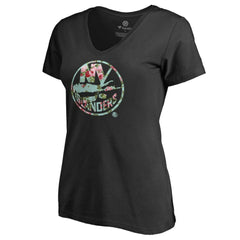 New York Islanders Women's Lovely V-Neck T-Shirt - Black - NHL 3074455