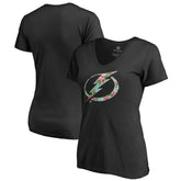 Tampa Bay Lightning Women's Lovely V-Neck T-Shirt - Black - NHL 3074462