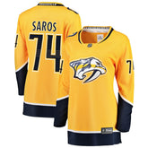 Juuse Saros Nashville Predators Fanatics Women's Breakaway Player Jersey - Gold - NHL 3078621