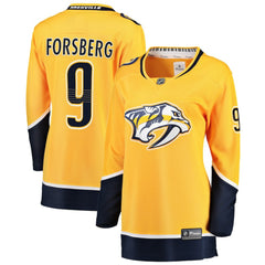Filip Forsberg Nashville Predators Fanatics Women's Breakaway Player Jersey - Gold - NHL 3078623