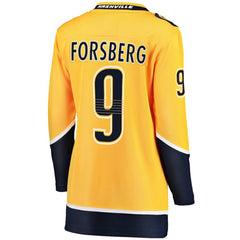 Filip Forsberg Nashville Predators Fanatics Women's Breakaway Player Jersey - Gold - NHL 3078623