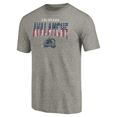 Colorado Avalanche Freedom Tri-Blend T-Shirt - Heathered Gray - NHL 3078682