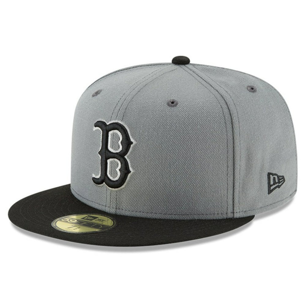 Boston Red Sox New Era Two-Tone 59FIFTY Fitted Hat - Gray/Black - New Era Sale