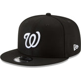 Washington Nationals New Era Black & White 9FIFTY Snapback Hat - Black - New Era on Sale