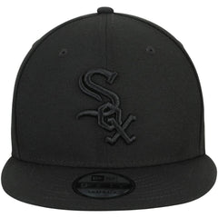 Chicago White Sox New Era Black on Black 9FIFTY Team Snapback Adjustable Hat - Black - New Era Discount