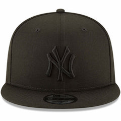 New York Yankees New Era Black on Black 9FIFTY Team Snapback Adjustable Hat - Black - New Era Lifestyle