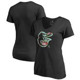 Baltimore Orioles Women's Lovely V-Neck T-Shirt - Black - MLB Discount