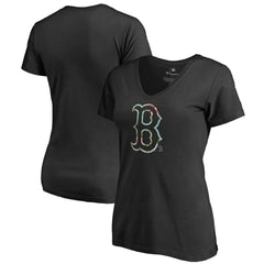 Boston Red Sox Women's Lovely V-Neck T-Shirt - Black - MLB Online