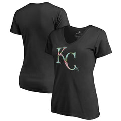 Kansas City Royals Women's Lovely V-Neck T-Shirt - Black - MLB Online