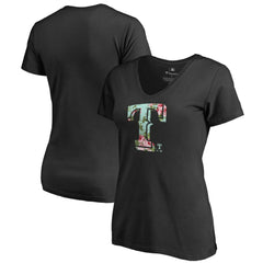 Texas Rangers Women's Lovely V-Neck T-Shirt - Black - MLB Online