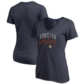 Houston Astros Women's Graceful V-Neck T-Shirt - Navy - MLB on Sale