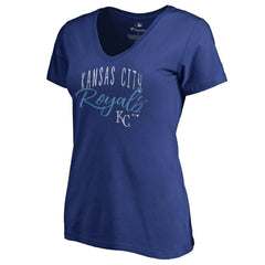 Kansas City Royals Women's Graceful V-Neck T-Shirt - Royal - MLB Lifestyle
