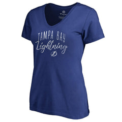 Tampa Bay Lightning Women's Graceful V-Neck T-Shirt - Blue - NHL 3088754