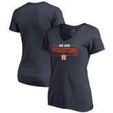 Houston Astros Women's We Are Icon V-Neck T-Shirt - Navy - MLB Discount