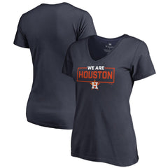 Houston Astros Women's We Are Icon V-Neck T-Shirt - Navy - MLB Discount